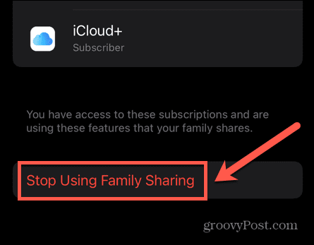 iphone parar de usar o compartilhamento familiar