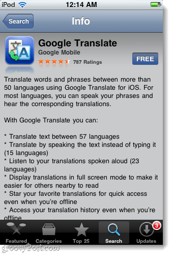 faça o download e instale o aplicativo google translate para iphone, ipad e ipod