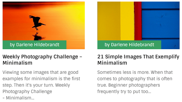 A Escola de Fotografia Digital oferece desafios aos leitores em suas postagens.