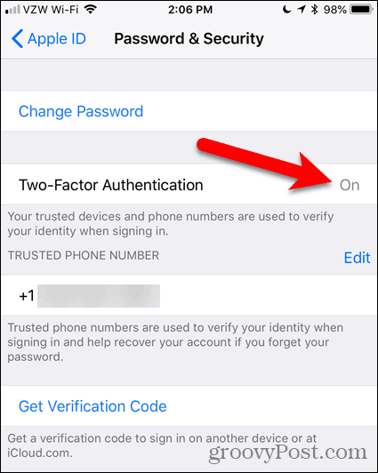 Autenticação de dois fatores no iOS