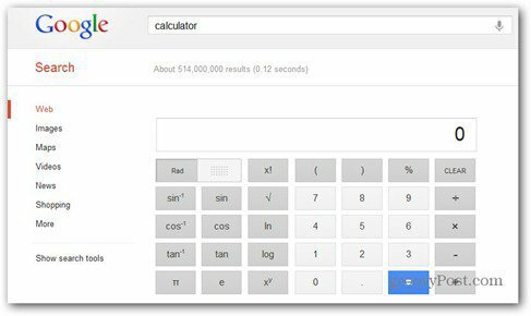 calculadora científica do google