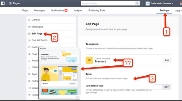 Veja como alterar o layout da sua página do Facebook usando o Business Manager.