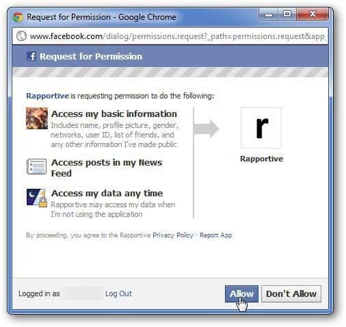 Autorização do Facebook