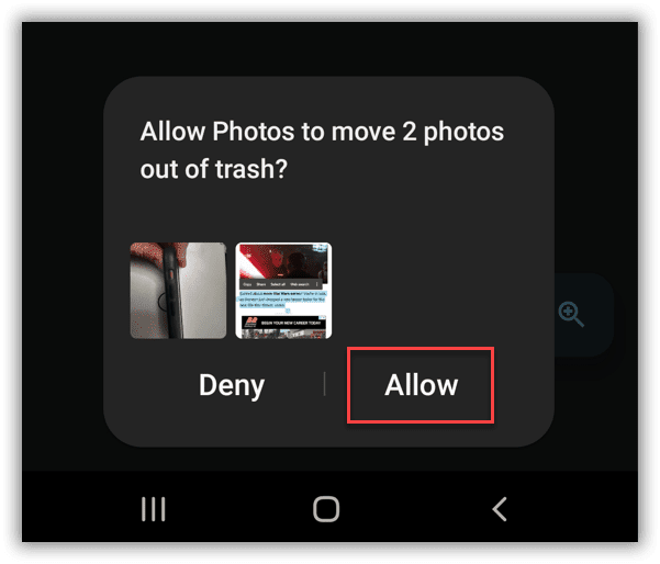 Recupere fotos excluídas no Android