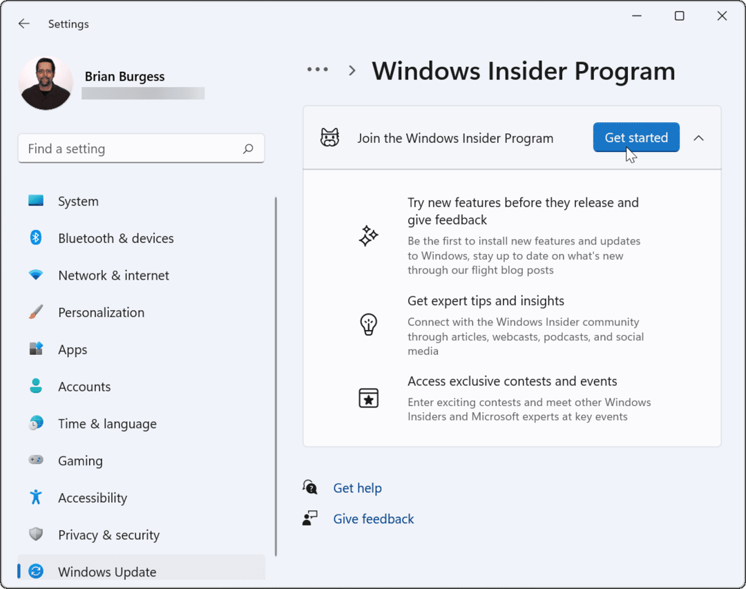 Como ingressar no programa Windows Insider no Windows 11