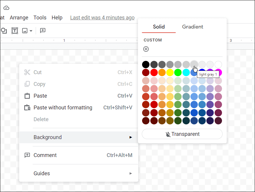 escolha a cor do cartão como fazer cartões no google docs