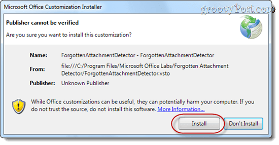 Detector de anexo esquecido para Microsoft Outlook