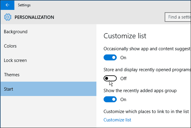 Windows 10: Remover itens da lista de mais usados ​​do menu Iniciar
