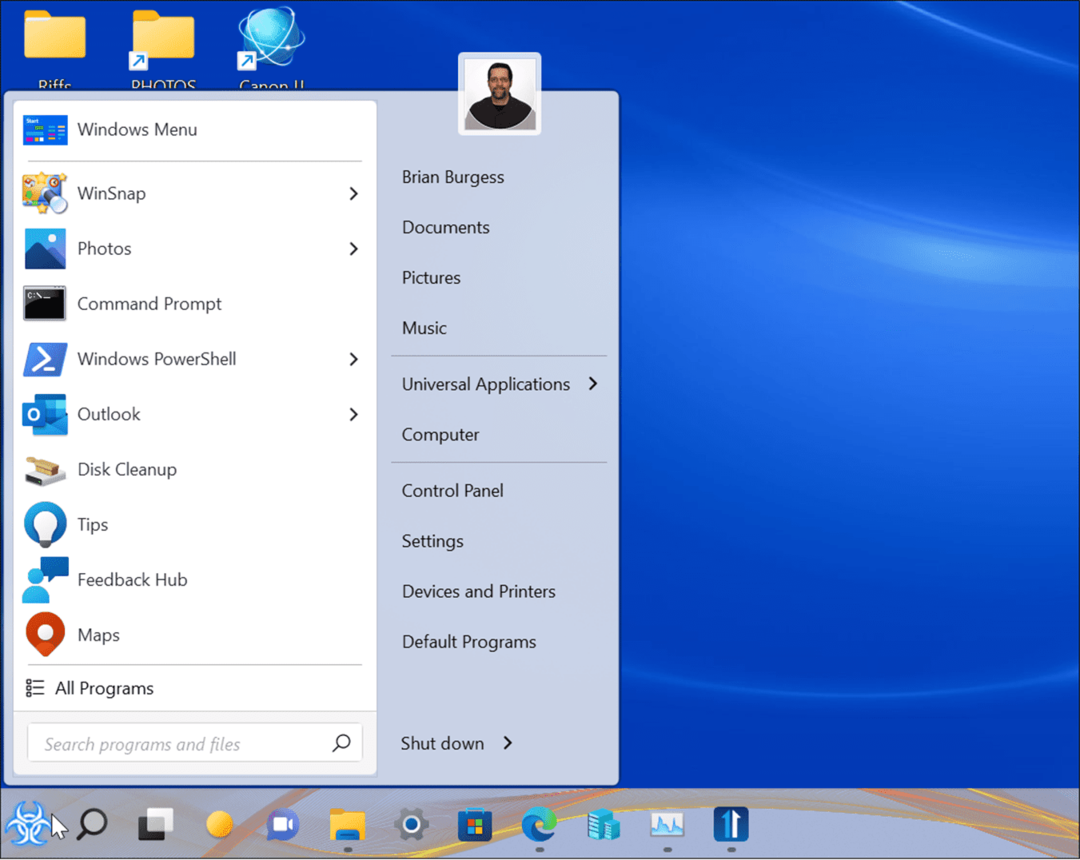 melhore o menu Iniciar e a barra de tarefas do Windows 11 com Iniciar 11