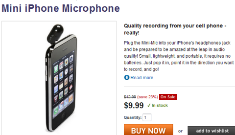 microfone mini iphone