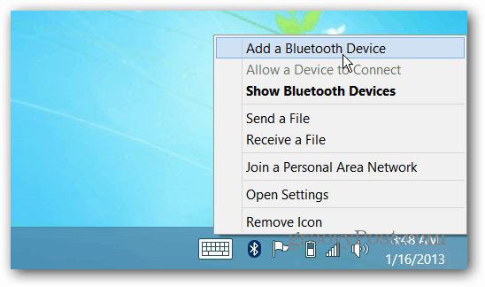 Adicionar um dispositivo Bluetooth