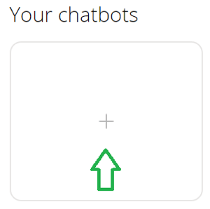 Inicie um novo chatbot no Chatfuel.