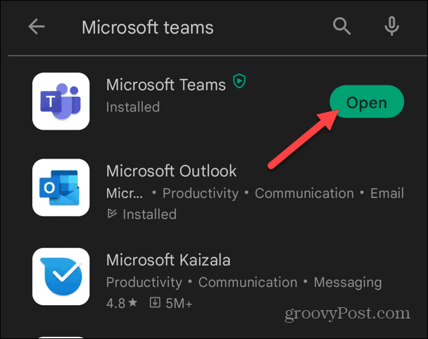 Como instalar o Microsoft Teams no Android