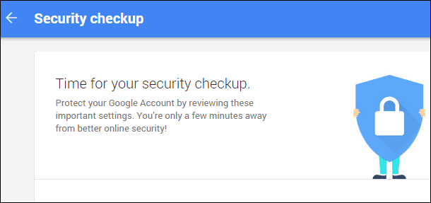 Verificação de segurança do Google
