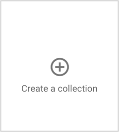o botão criar uma coleção do google +