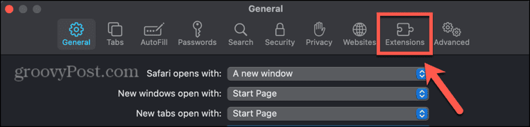 guia de extensões do Mac Safari
