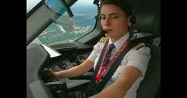 O sucesso das mulheres turcas em todas as áreas mostrou-se novamente! Por uma piloto turca...