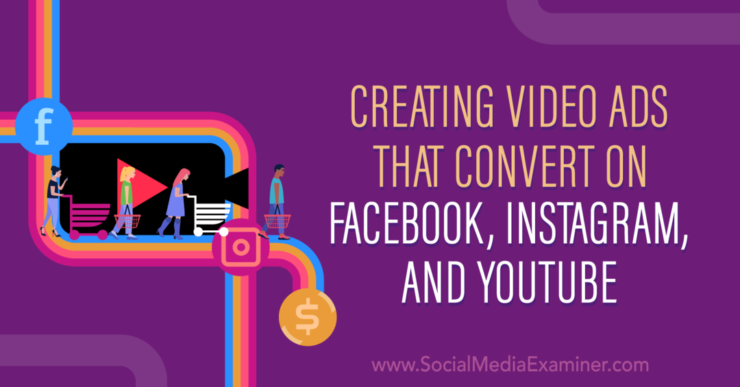 Criação de anúncios em vídeo que podem ser convertidos no Facebook, Instagram e YouTube, apresentando ideias de Matt Johnston sobre o podcast de marketing de mídia social.