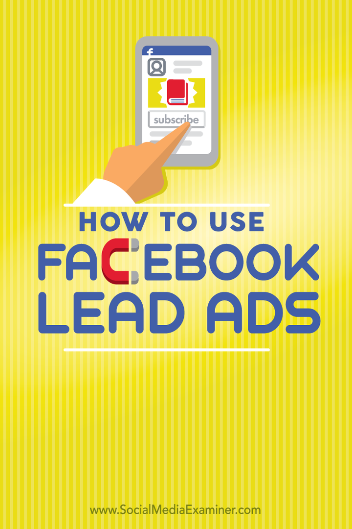 como usar anúncios de leads do Facebook