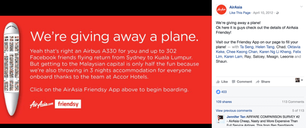 AirAsia criou uma campanha de reconhecimento de marca para promover uma nova rota.