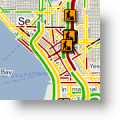 Tráfego ao vivo do Google Maps para estradas arteriais