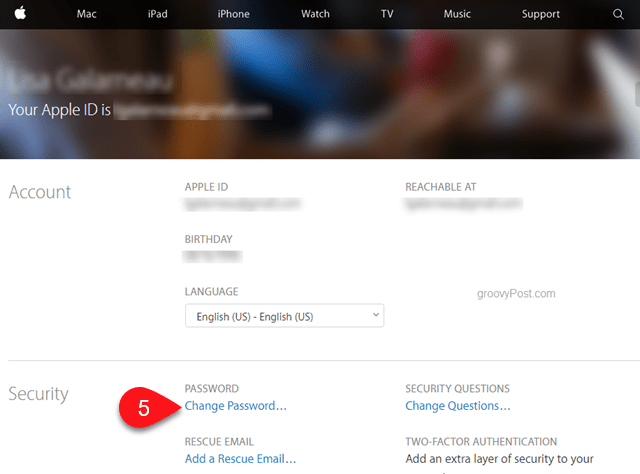 Como redefinir sua senha do Apple iCloud - 5