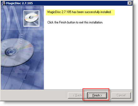 Concluir a instalação do MagicISO no Windows Server 2008