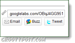 botão de compartilhamento de URL do googlelabs