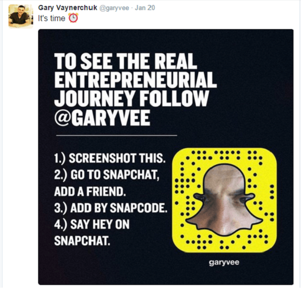 Gary Vee Snapchat