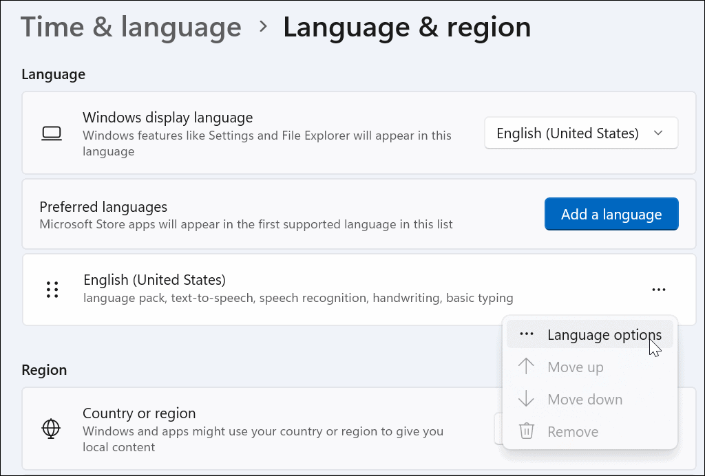  opções de idioma digite caracteres especiais no Windows 11