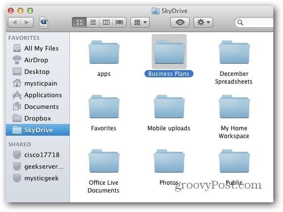 Pasta Mac SkyDrive