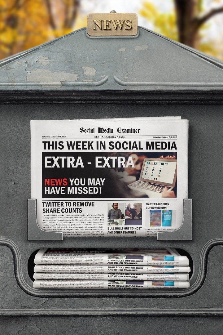 examinador de mídia social notícias semanais 3 de outubro de 2015