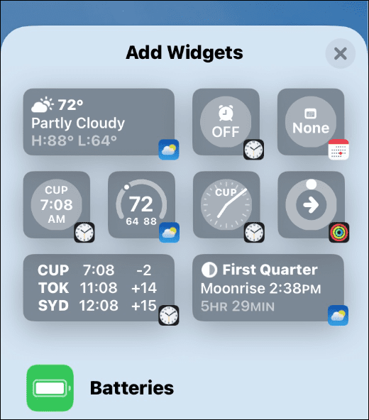 Adicionar widgets à tela de bloqueio do iPhone