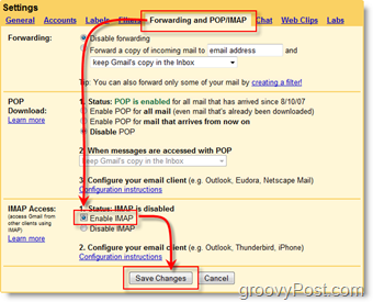 Use o Outlook 2007 com a conta do GMAIL Webmail usando o iMAP