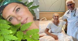 A bela Bahar Öztan, de 60 anos, com covinhas, anunciou em seu quarto de hospital! 