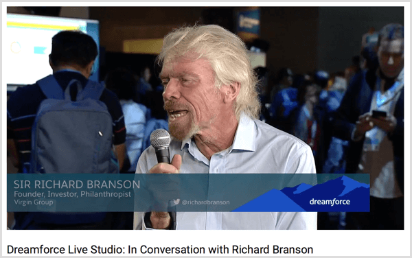 exemplo de entrevista do dreamforce richard branson