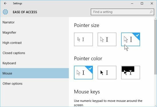 Dica do Windows 10: Aumentar tamanho e cor do ponteiro do mouse
