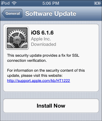 Atualização para iOS 6.1.6