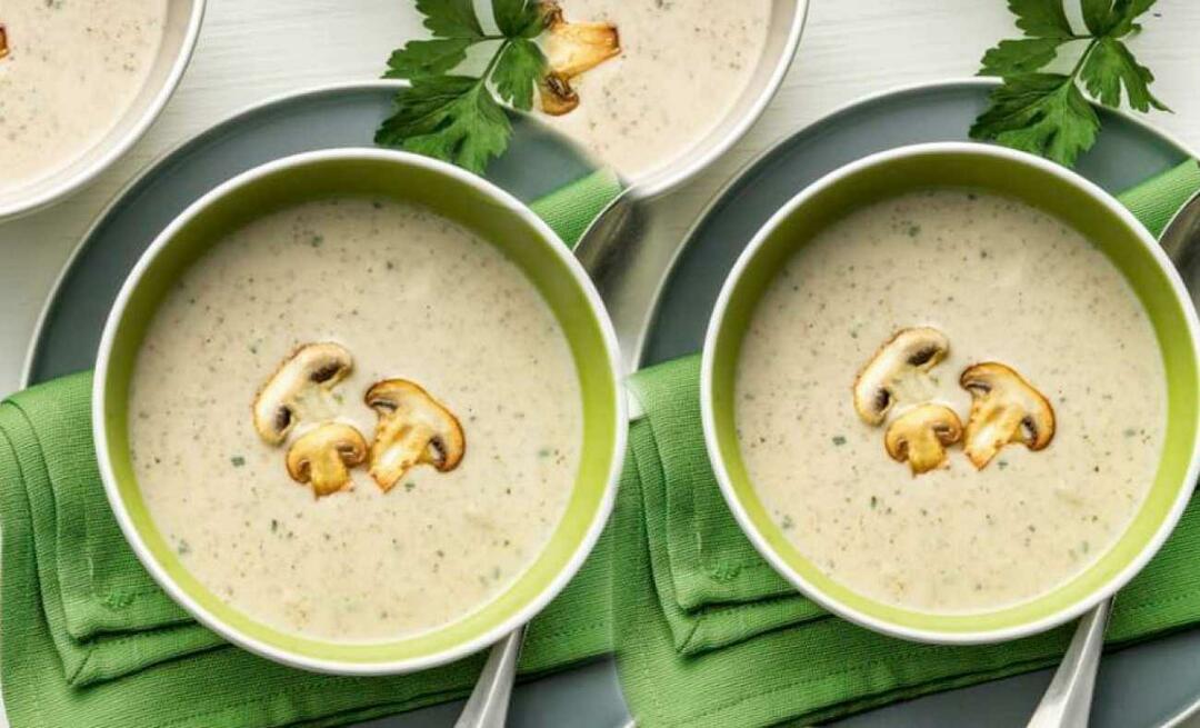 Deliciosa receita de sopa cremosa de cogumelos da Güzzide Mertcan! Sopa curativa de cogumelos