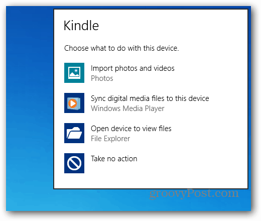 Reprodução automática do Windows 8