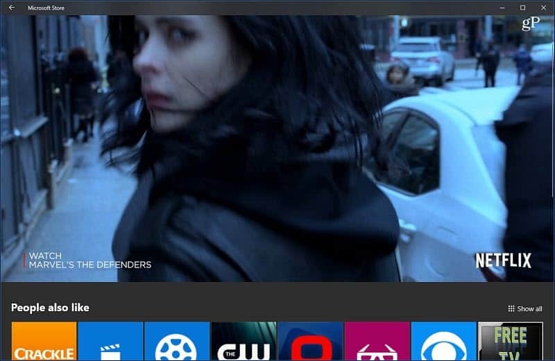 Aplicativo Netflix da reprodução automática de vídeo da Windows Store da Microsoft 10