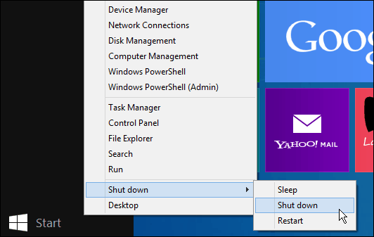 A atualização do Windows 8.1 facilita o desligamento