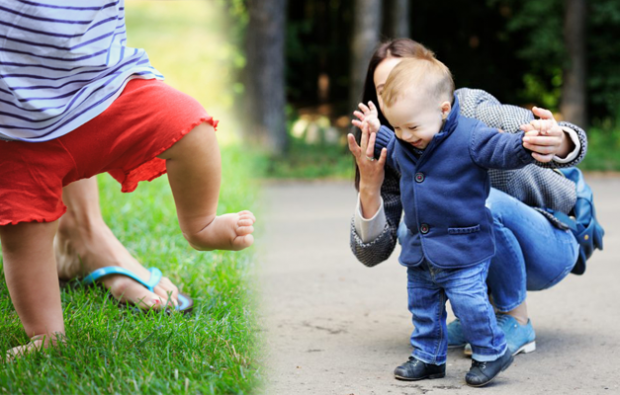 Exercícios de caminhada para bebês
