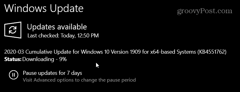 KB4451762 para Windows 10 1903 e 1909