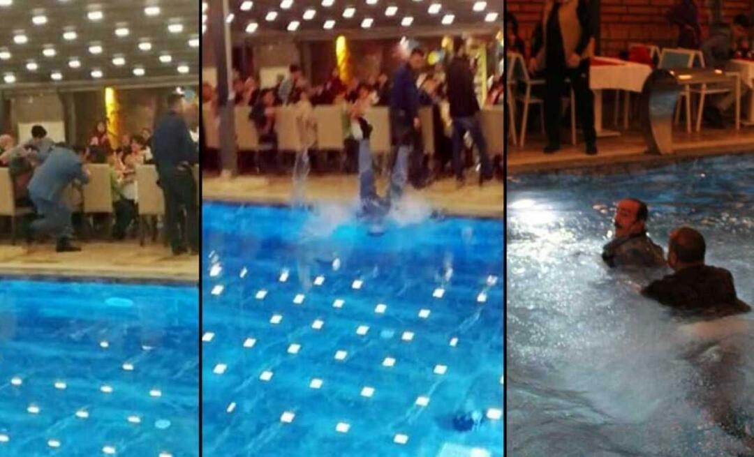 Não sobrou nada para as vítimas do terremoto na noite moral! Mustafa Keser caiu na piscina