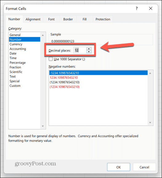 Excel várias casas decimais