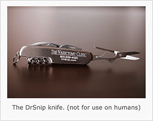 Esta é uma captura de tela do canivete DrSnip. Jay Baer diz que a faca é um exemplo de gatilho de conversa.