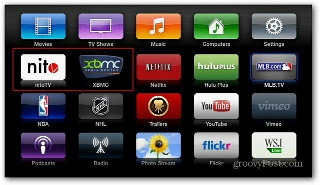 Ícones XBMC Nitro Apple TV