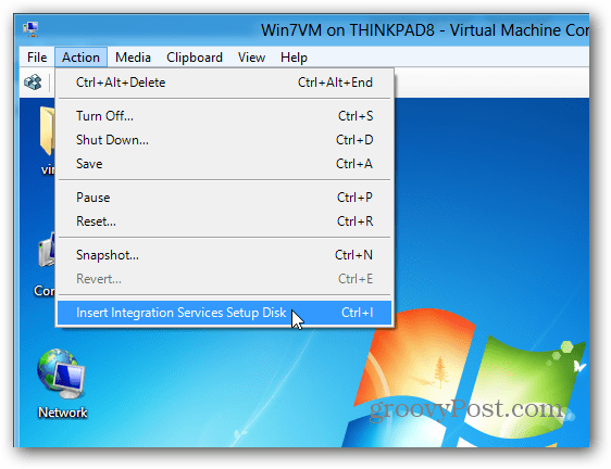 Instalar o Integration Services em VMs Hyper-V no Windows 8
