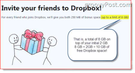 10+ GB de espaço gratuito no Dropbox